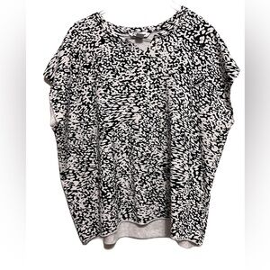 ATHLETA casual Sleeveless Blouse, Black/Beige, Size Medium